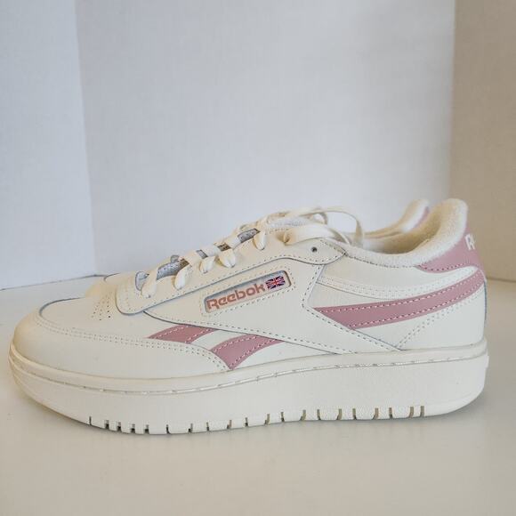 Reebok Women's Club C Double Revenge Platform Sneaker, Chalk/Smokey Rose, 10 - Picture 4 of 10